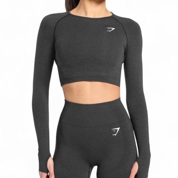 Gymshark Tops - Gymshark Vital Crop Top – Dark Gray, Size S